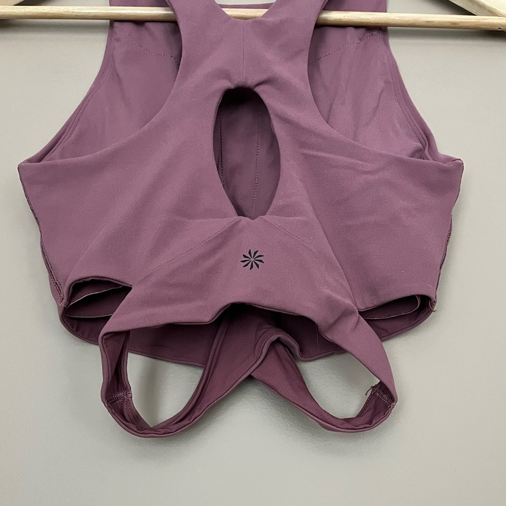 {Athleta} Conscious Cut Out Crop Tank in Tawny Rose - Womens XS - Picture 8 of 12